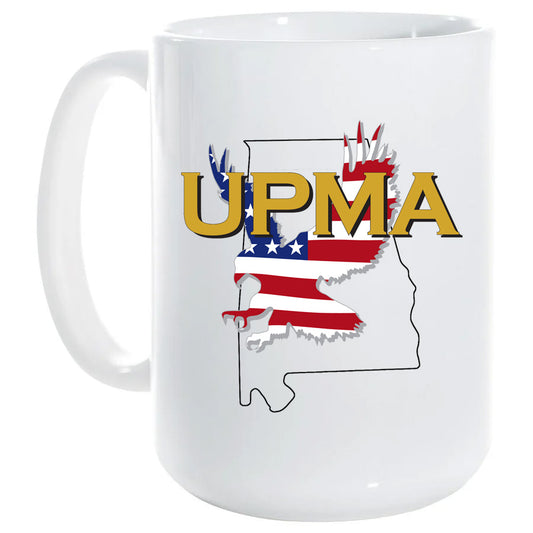 15 oz White Ceramic Mug UPMA ALABAMA Logo