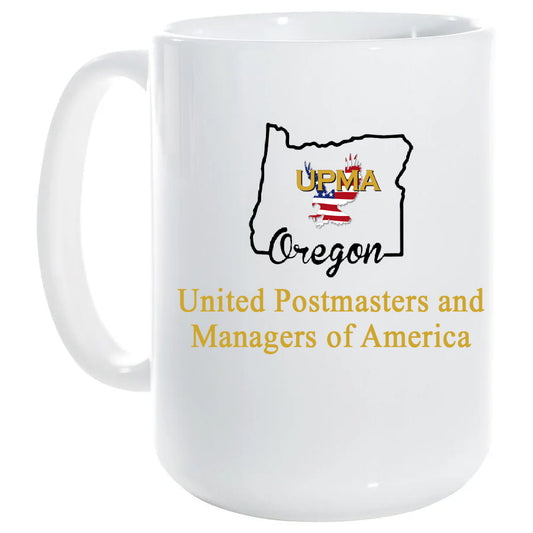 15 oz White Ceramic Mug OREGON State Logo