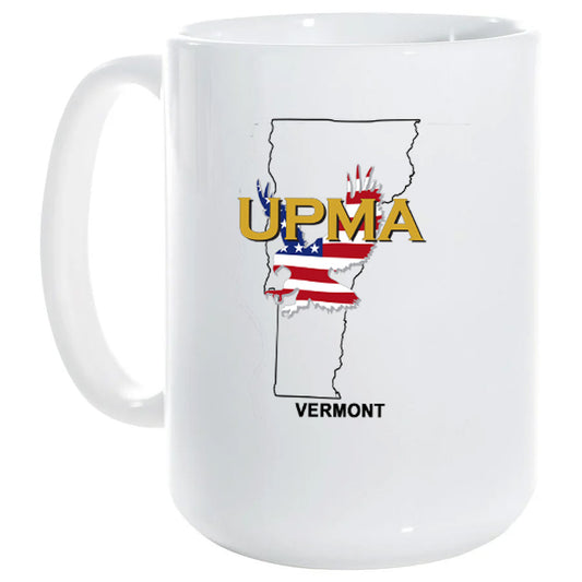 15 oz White Ceramic Mug VERMONT  State Logo