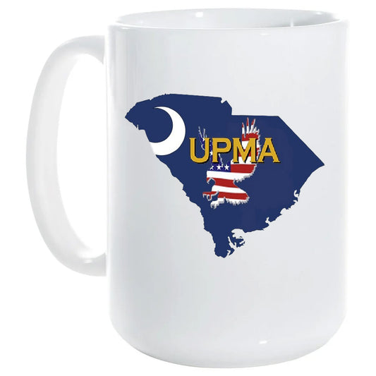 15 oz White Ceramic Mug UPMA SOUTH CAROLINA Logo