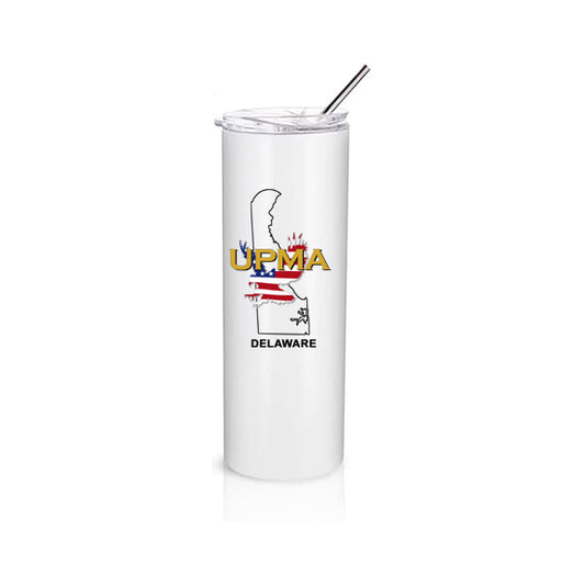 DELAWARE State Logo Stainless Steel Tumbler with Lid 20 oz.