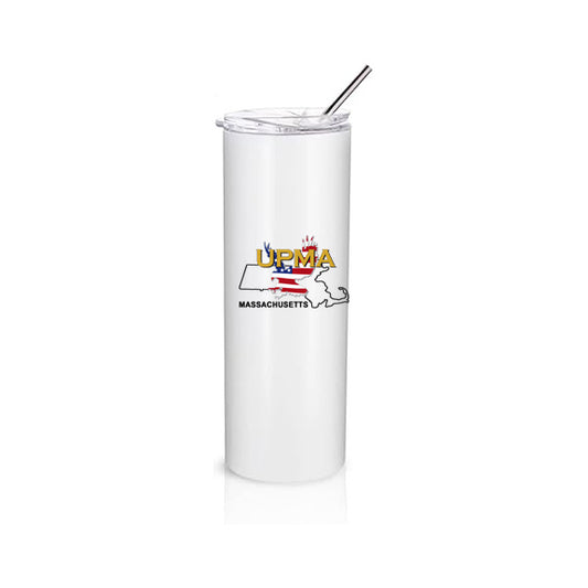 MASSACHUSETTS State Logo Stainless Steel Tumbler with Lid 20 oz.
