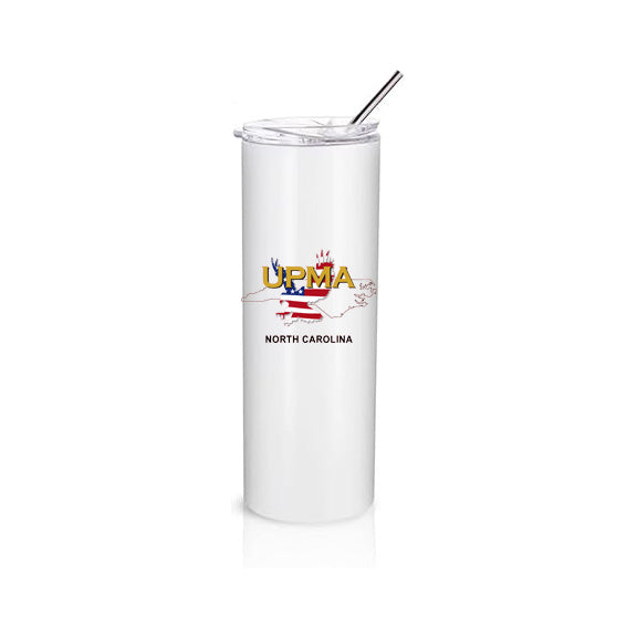 NORTH CAROLINA State Logo Stainless Steel Tumbler with Lid 20 oz.