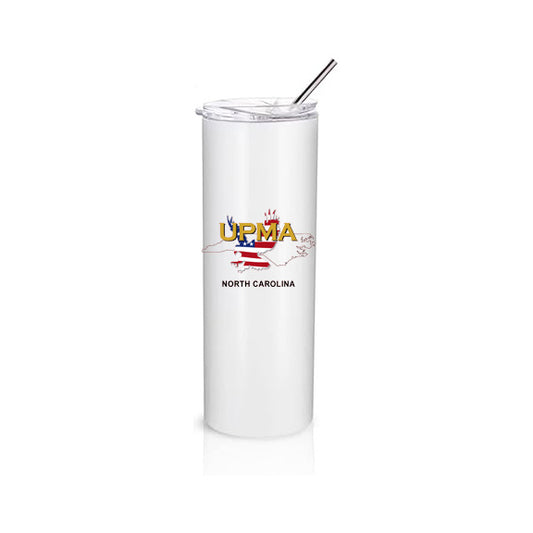 NORTH CAROLINA State Logo Stainless Steel Tumbler with Lid 20 oz.