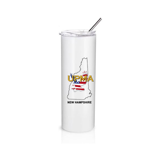 NEW HAMPSHIRE State Logo Stainless Steel Tumbler with Lid 20 oz.