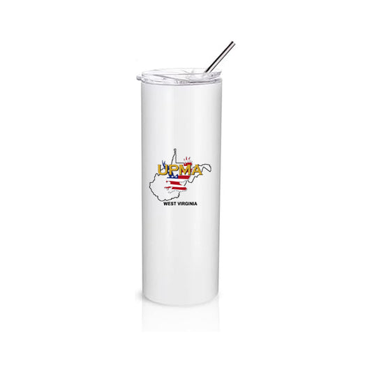 WEST VIRGINIA  State Logo Stainless Steel Tumbler with Lid 20 oz.