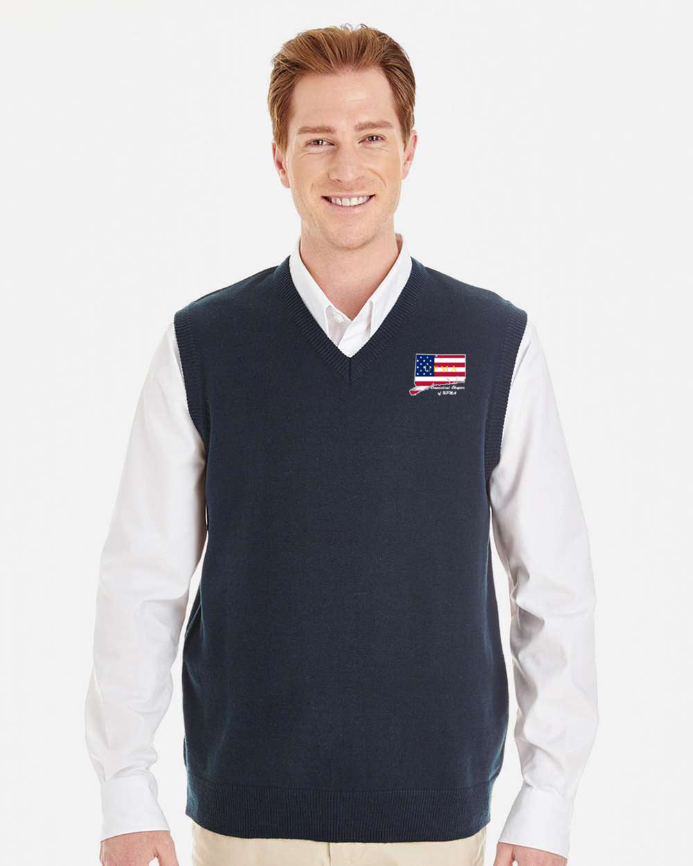 CONNECTICUT Embroidered Unisex Pilbloc™ V-Neck Sweater Vest