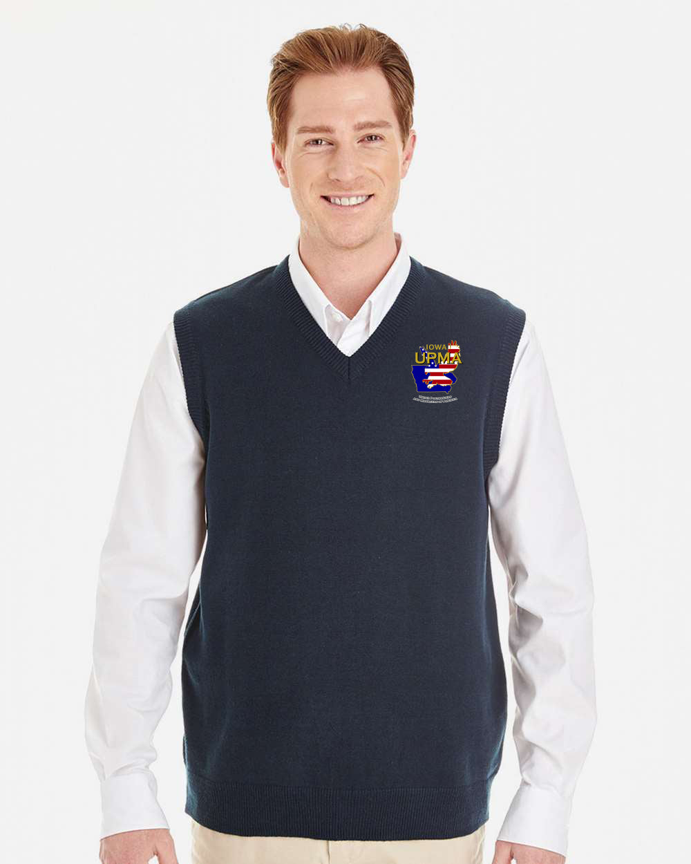 IOWA Embroidered Unisex Pilbloc™ V-Neck Sweater Vest