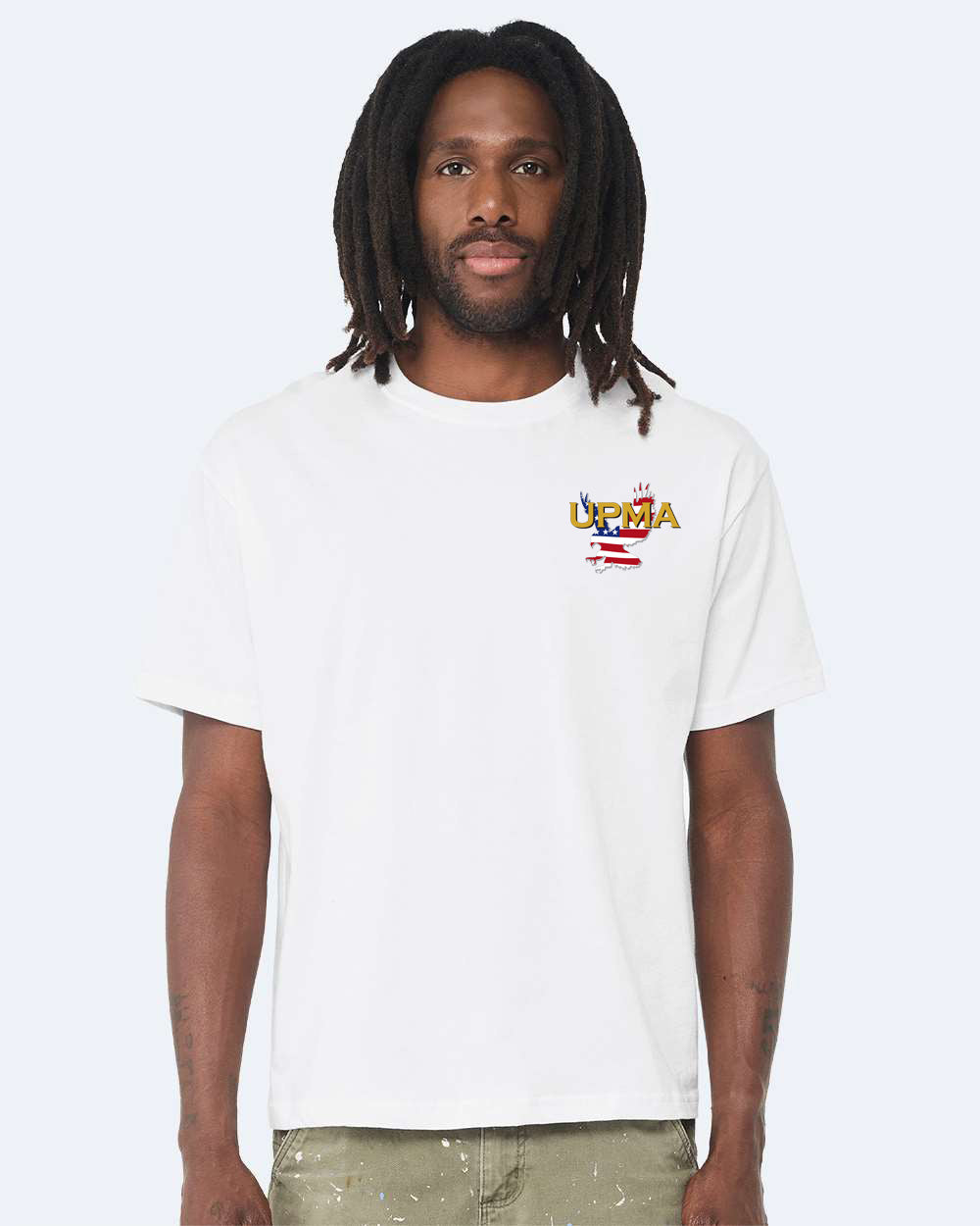 Heavy Weight NATIONAL Logo Embroidered 10oz Tee
