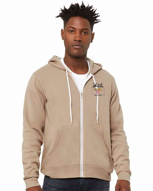 Embroidered SOUTH DAKOTA Unisex Sponge Fleece Full-Zip Hoodie Sweatshirt