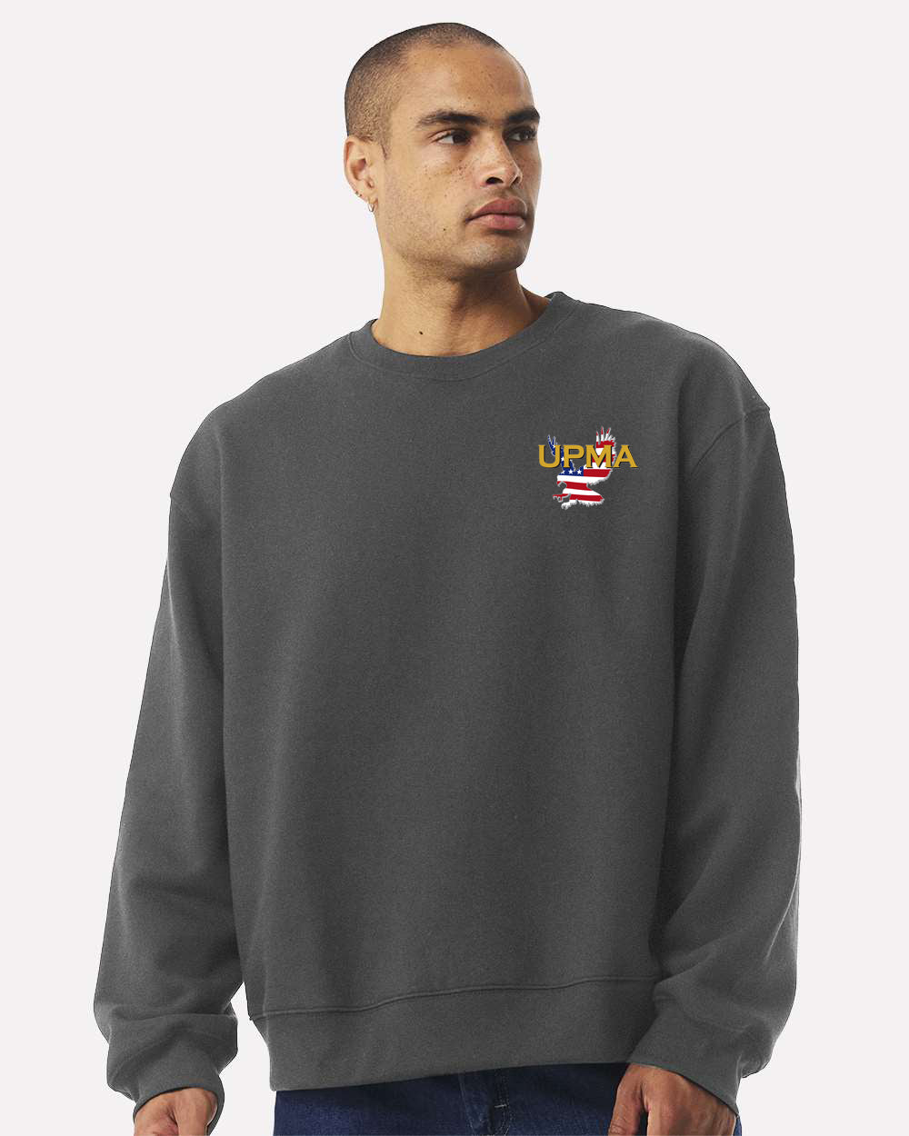 Embroidered NATIONAL Logo Unisex 10 oz. Heavyweight Crew Neck Sweatshirt