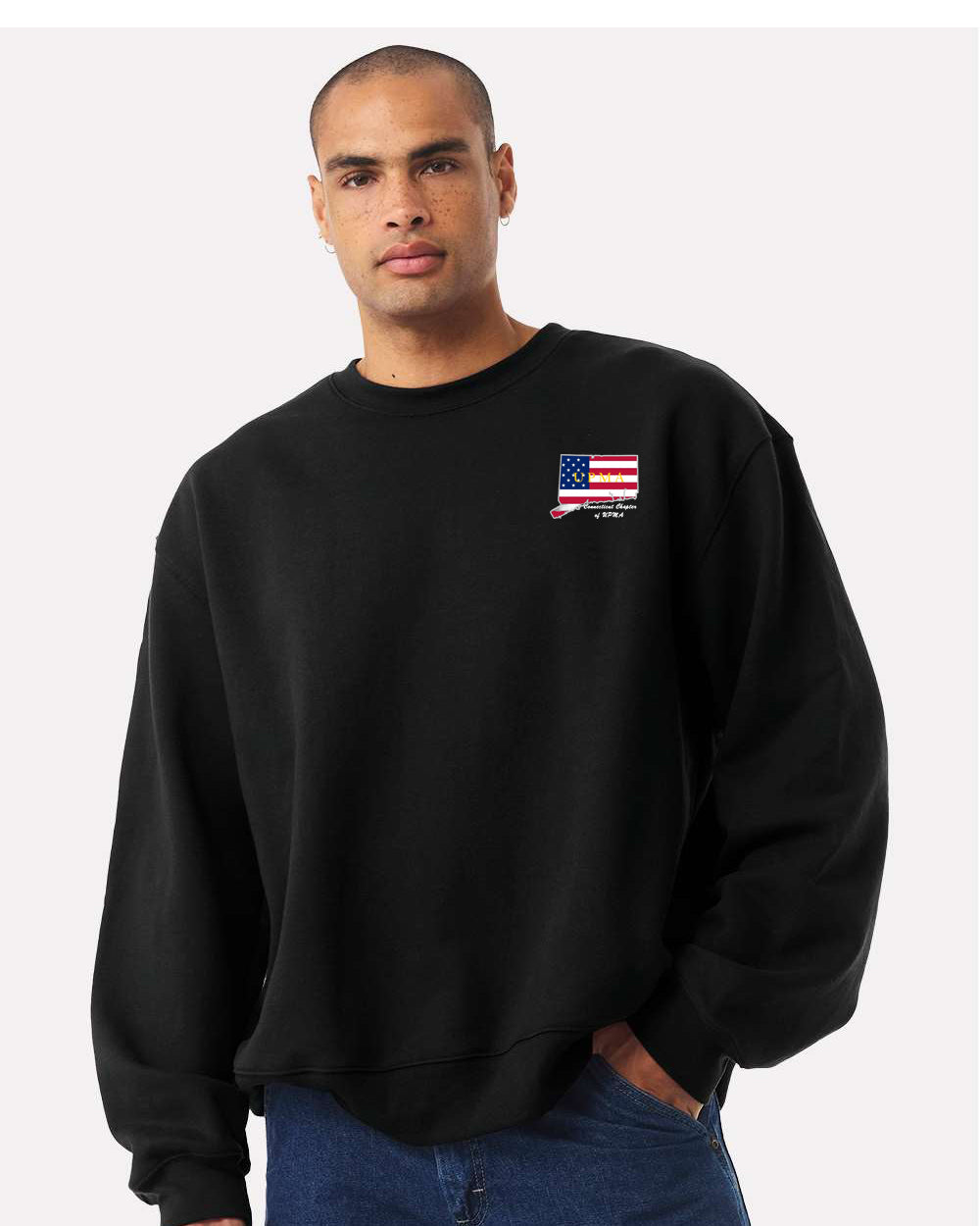 Embroidered CONNECTICUT State Logo Unisex 10 oz. Heavyweight Crew Neck Sweatshirt