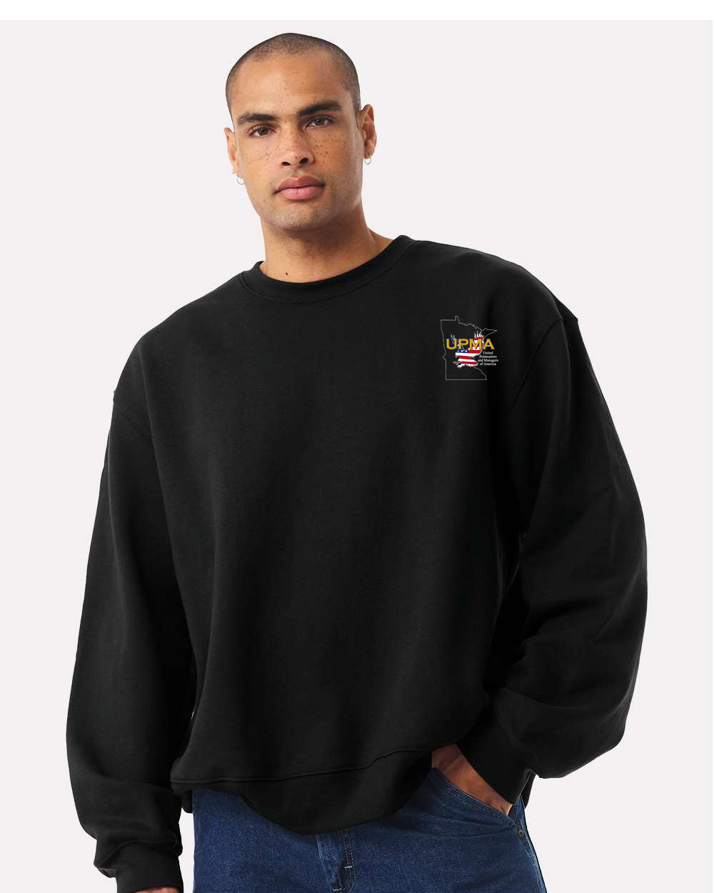 Embroidered MINNESOTA State Logo Unisex 10 oz. Heavyweight Crew Neck Sweatshirt