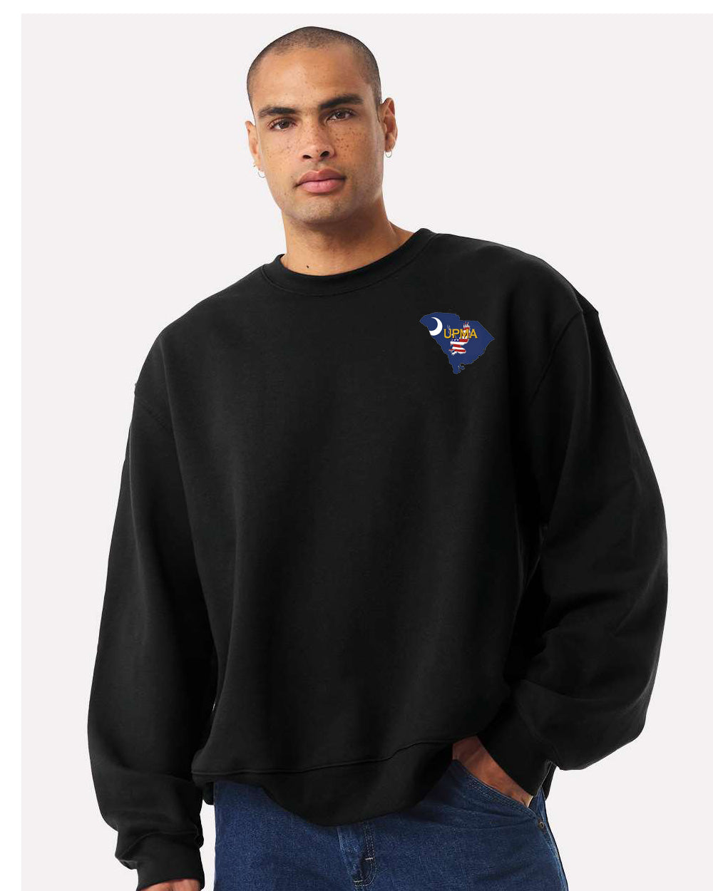 Embroidered SOUTH CAROLINA State Logo Unisex 10 oz. Heavyweight Crew Neck Sweatshirt