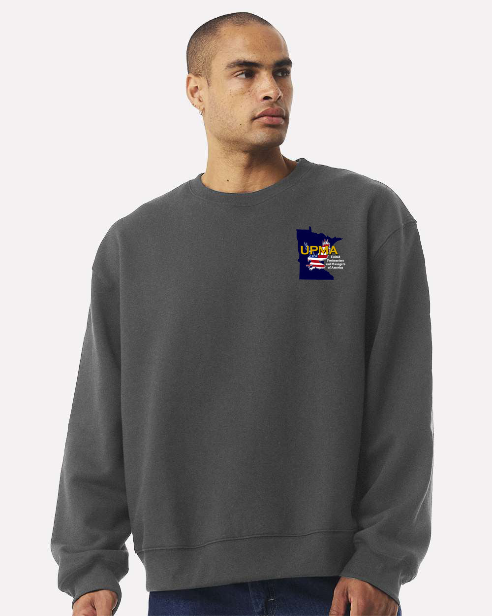 Embroidered MINNESOTA State Logo Unisex 10 oz. Heavyweight Crew Neck Sweatshirt