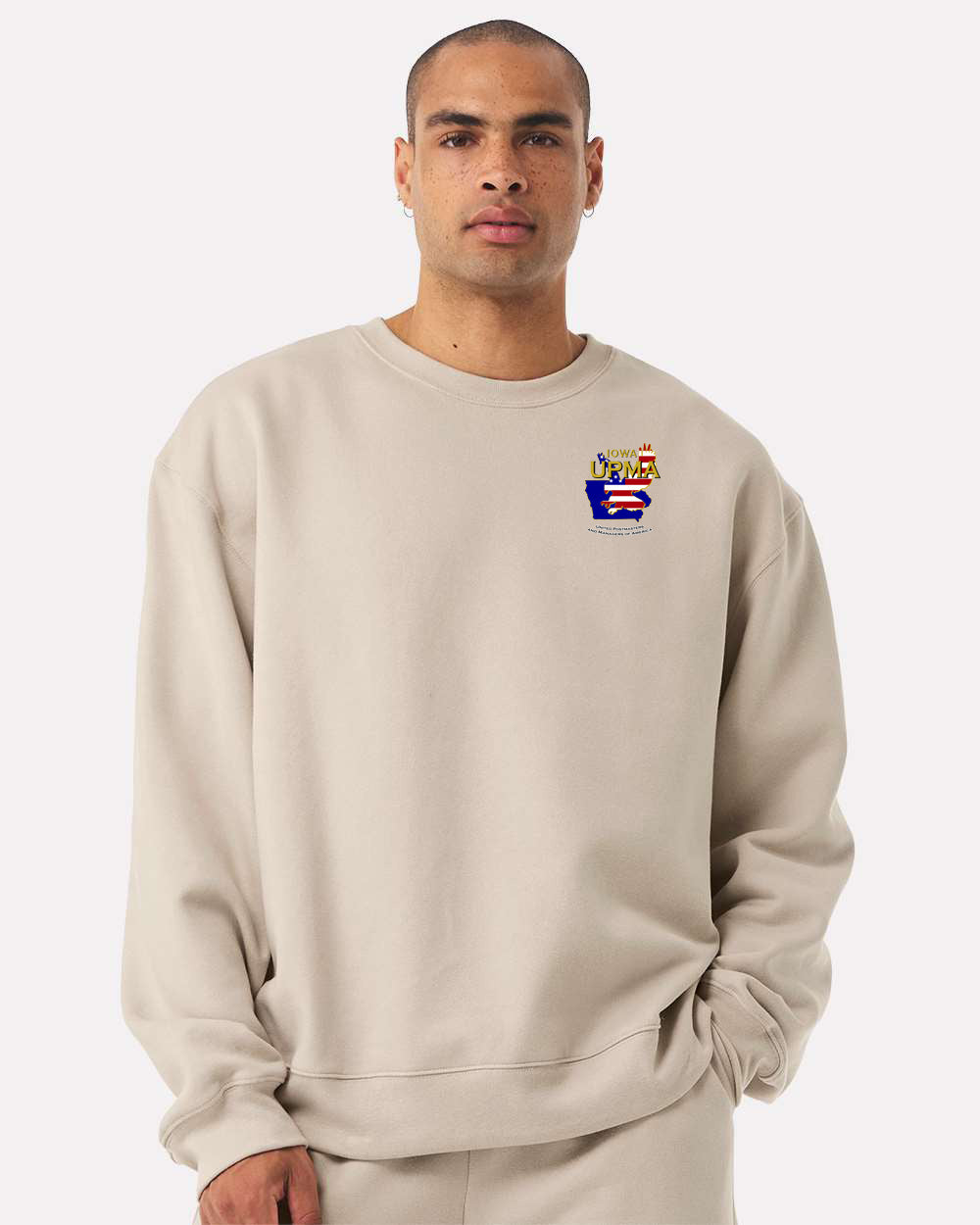 Embroidered IOWA State Logo Unisex 10 oz. Heavyweight Crew Neck Sweatshirt
