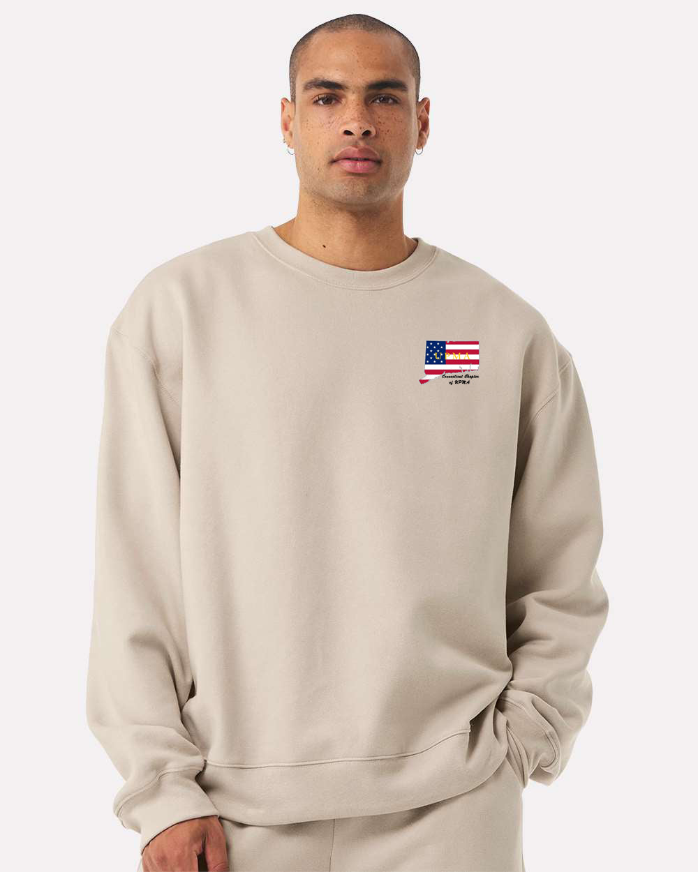Embroidered CONNECTICUT State Logo Unisex 10 oz. Heavyweight Crew Neck Sweatshirt