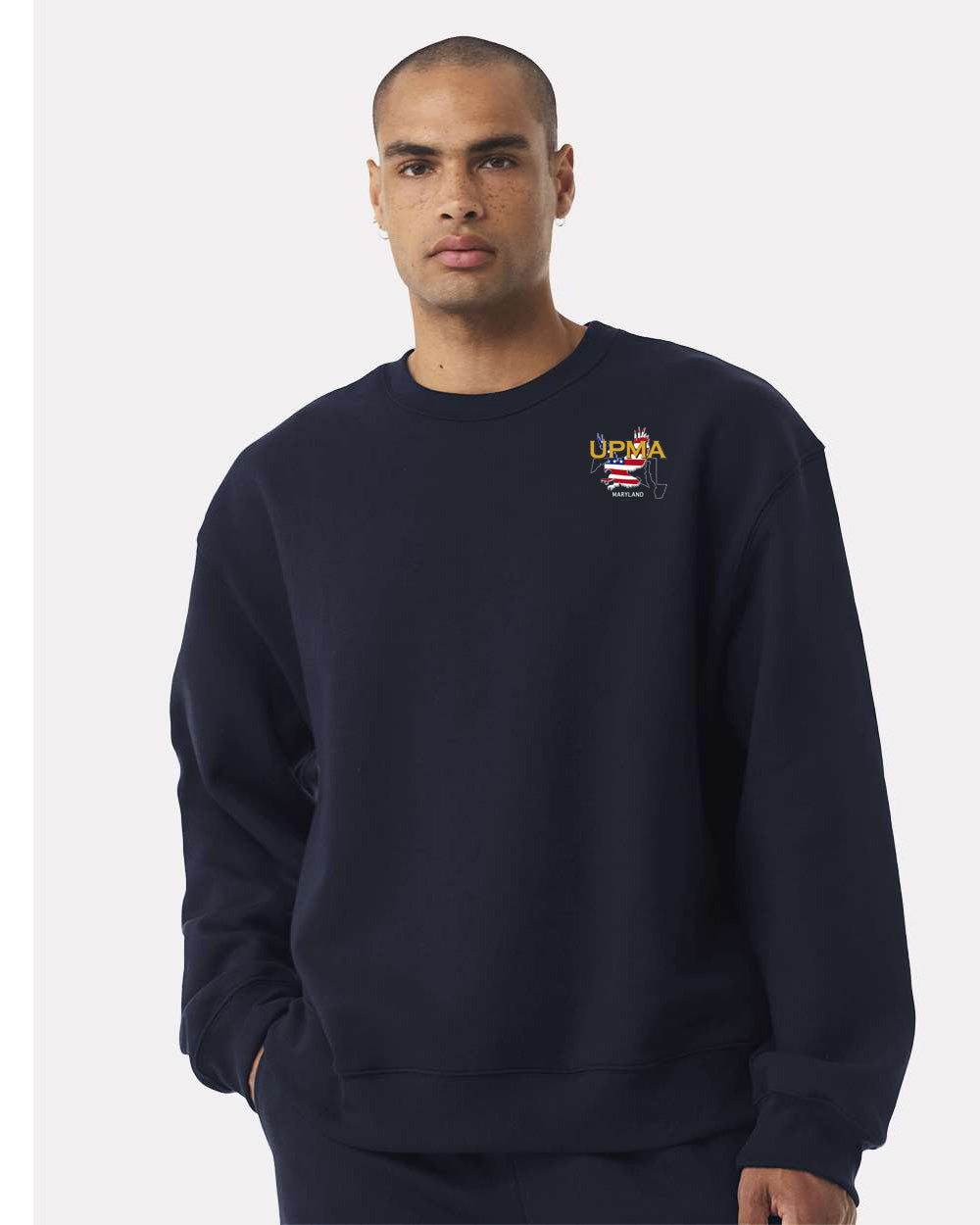 EmbroideredMARYLAND State Logo Unisex 10 oz. Heavyweight Crew Neck Sweatshirt