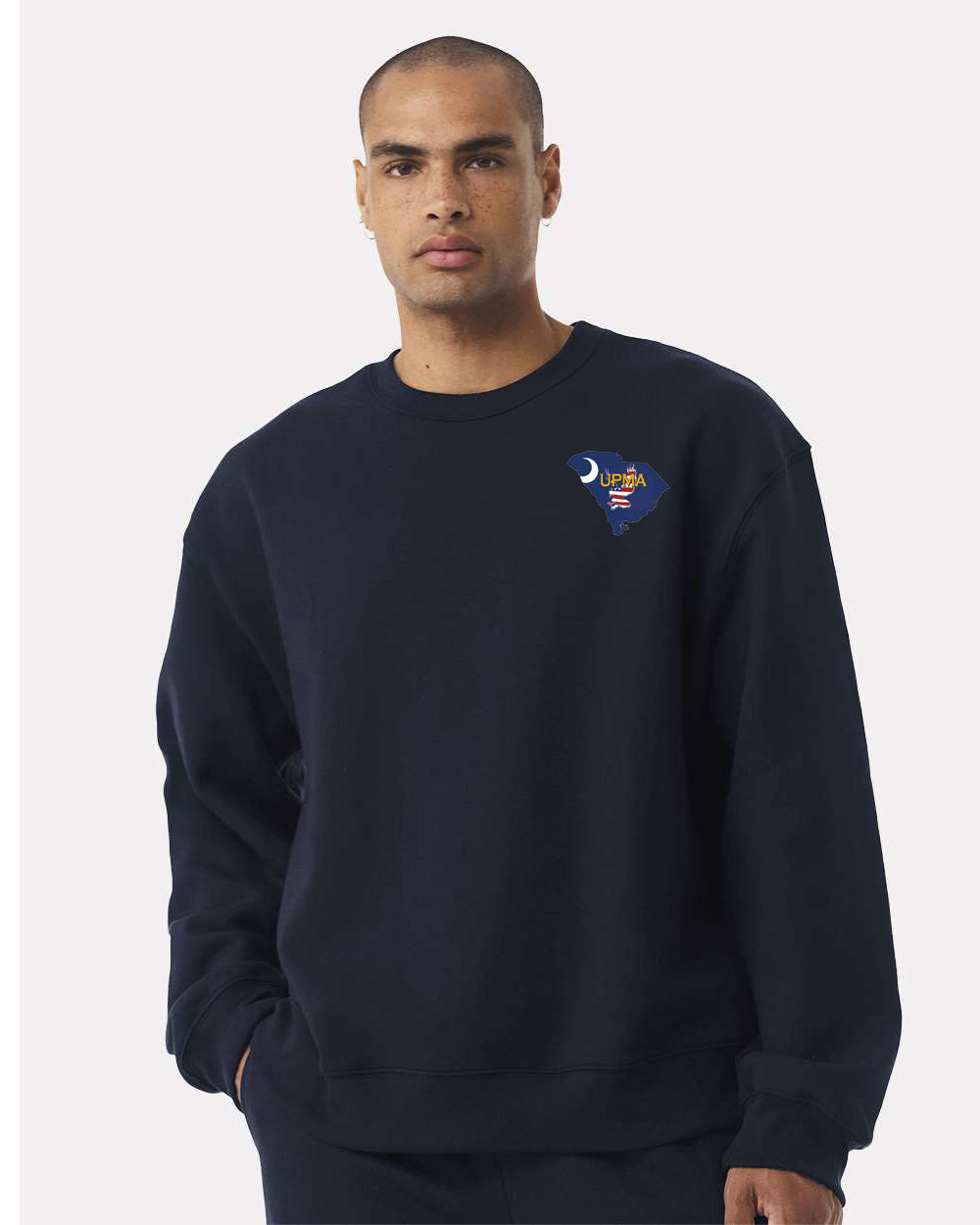 Embroidered SOUTH CAROLINA State Logo Unisex 10 oz. Heavyweight Crew Neck Sweatshirt