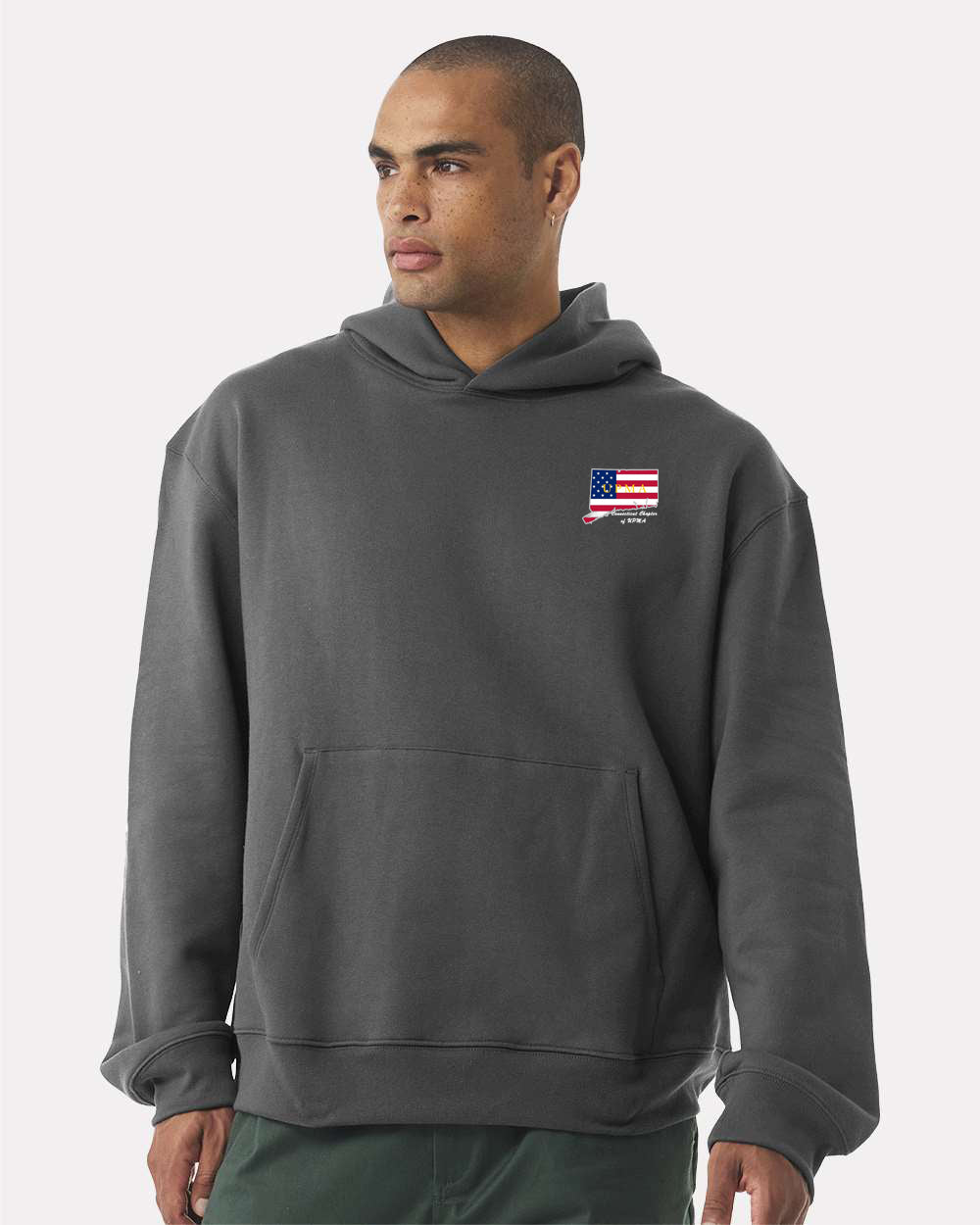 Embroidered CONNECTICUT State Logo Unisex 10 oz. Heavyweight Hoodie Sweatshirt