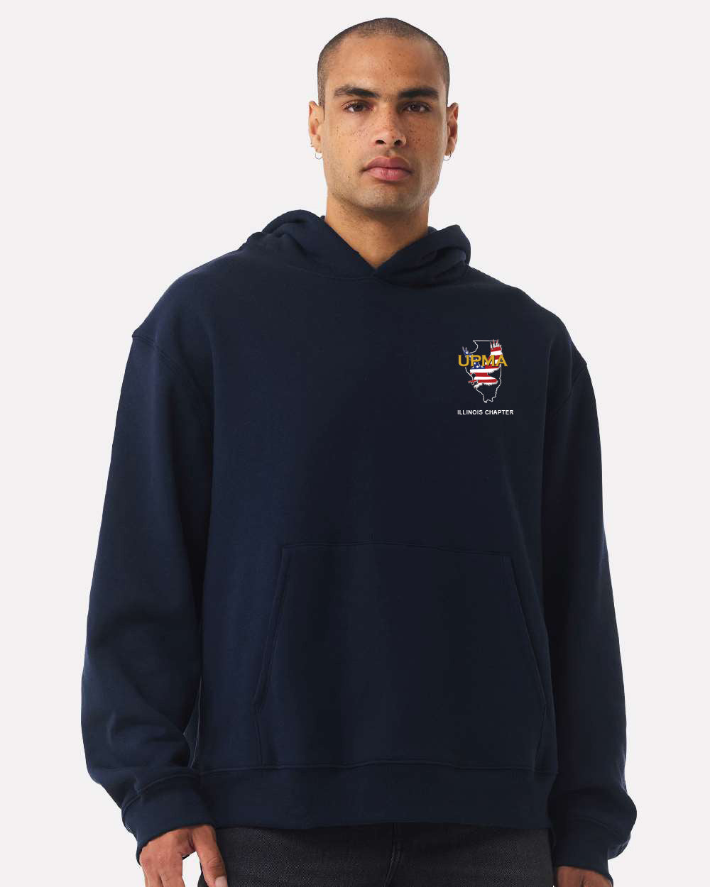 Embroidered ILLINOIS chapter Logo Unisex 10 oz. Heavyweight Hoodie Sweatshirt