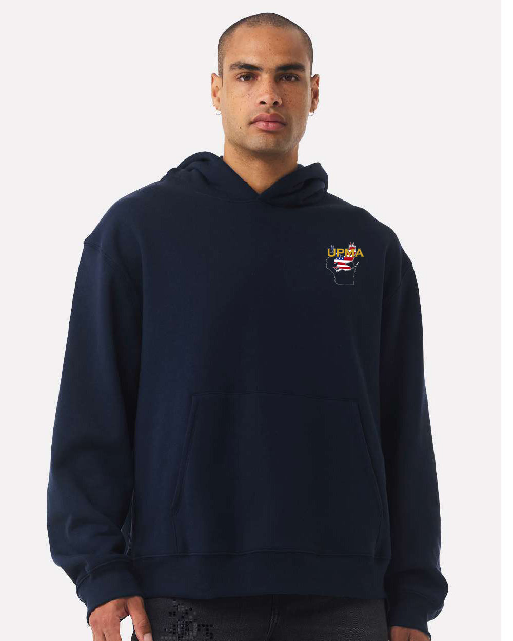 Embroidered WISCONSIN State Logo Unisex 10 oz. Heavyweight Hoodie Sweatshirt