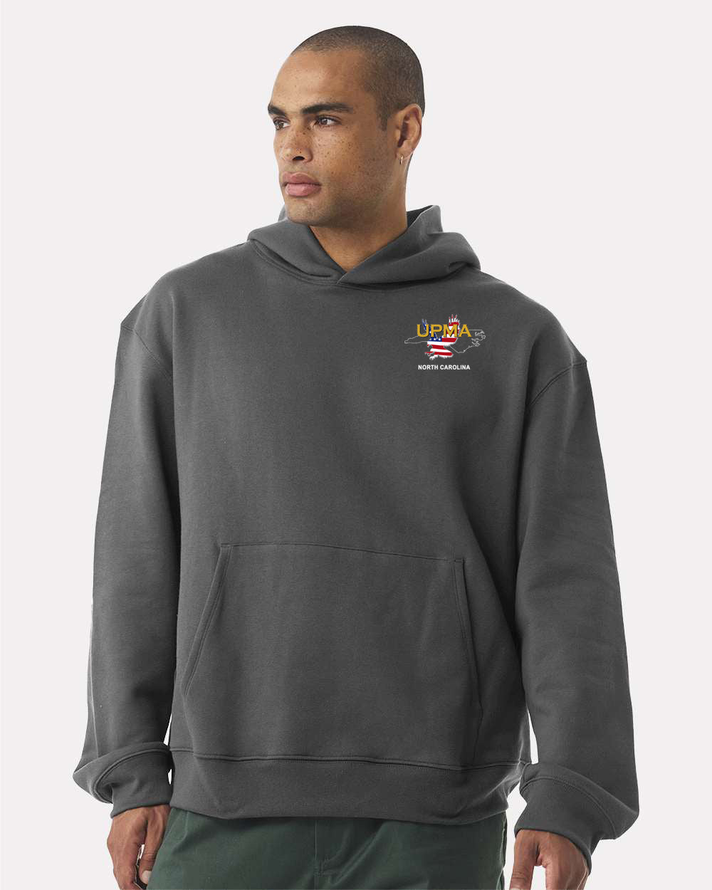 Embroidered NORTH CAROLINA State Logo Unisex 10 oz. Heavyweight Hoodie Sweatshirt