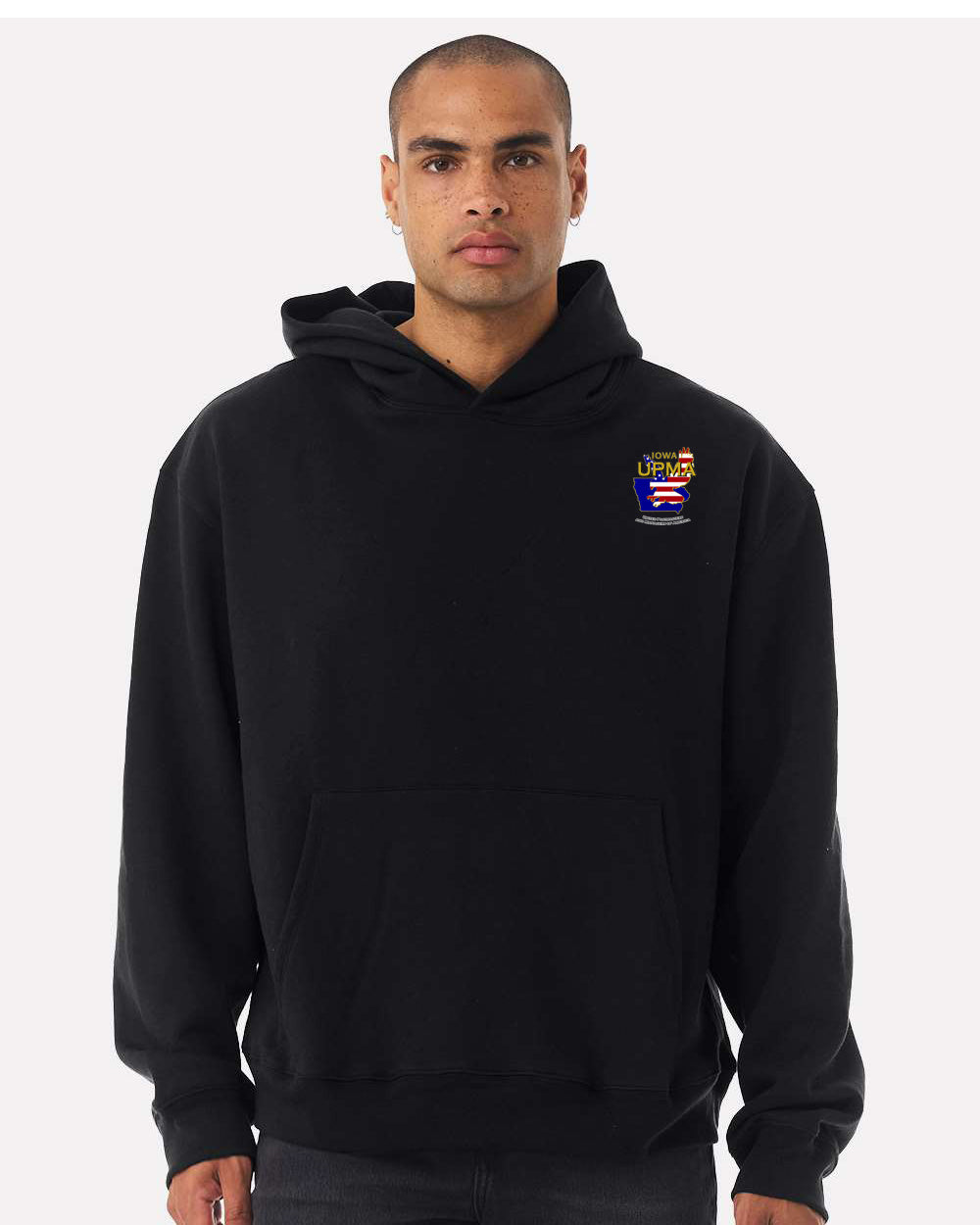 Embroidered IOWA State Logo Unisex 10 oz. Heavyweight Hoodie Sweatshirt