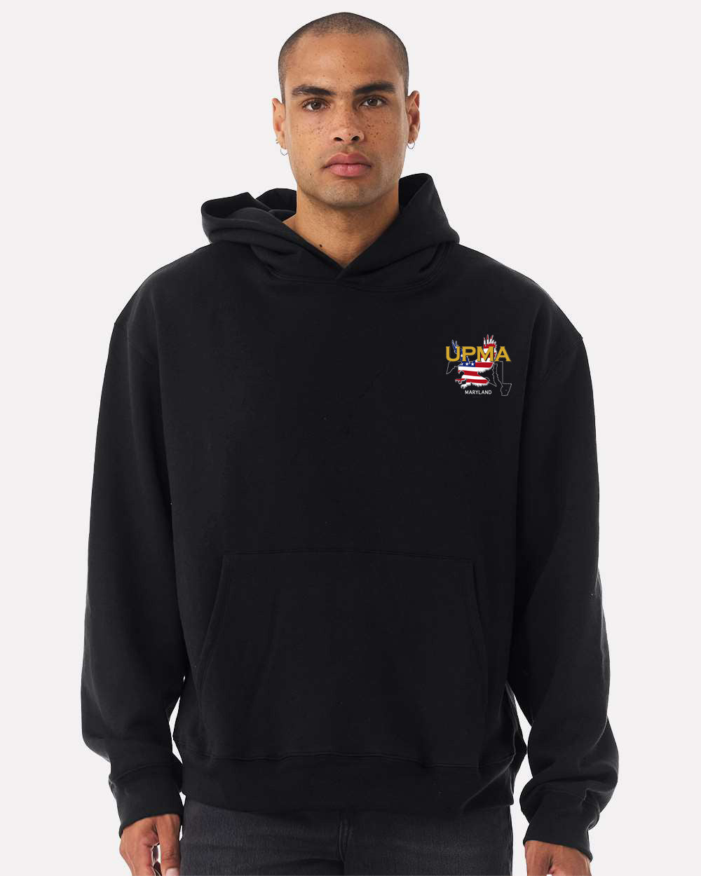 Embroidered MARYLAND State Logo Unisex 10 oz. Heavyweight Hoodie Sweatshirt