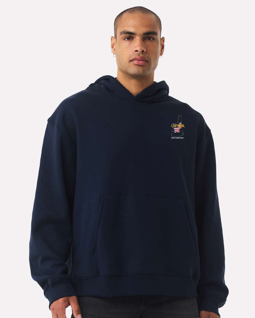 Embroidered NEW HAMPSHIRE State Logo Unisex 10 oz. Heavyweight Hoodie Sweatshirt