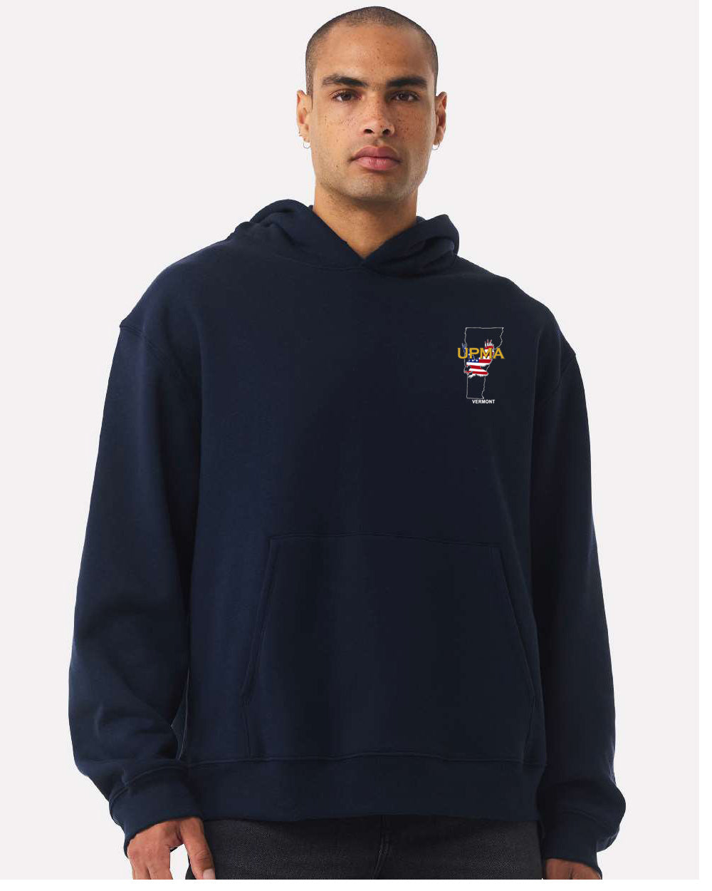 Embroidered VERMONT State Logo Unisex 10 oz. Heavyweight Hoodie Sweatshirt
