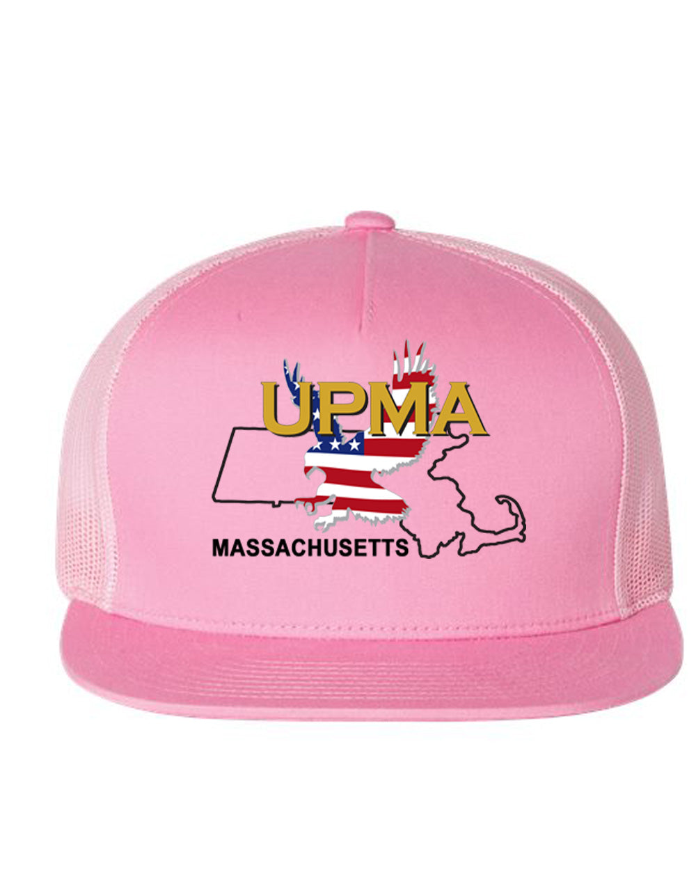 MASSACHUSETTS Logo Embroidered Retro Trucker Cap