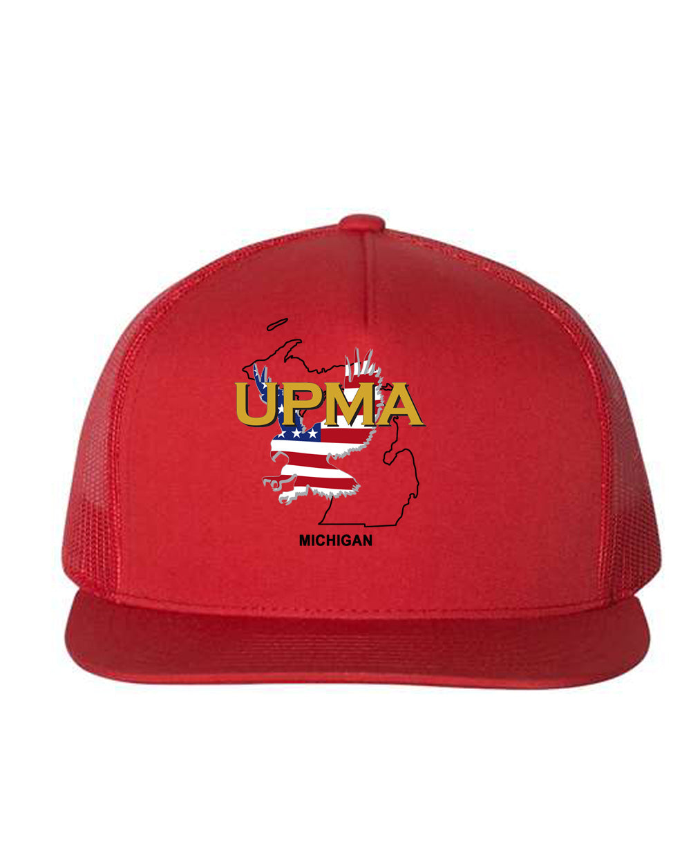 MICHIGAN Logo Embroidered Retro Trucker Cap