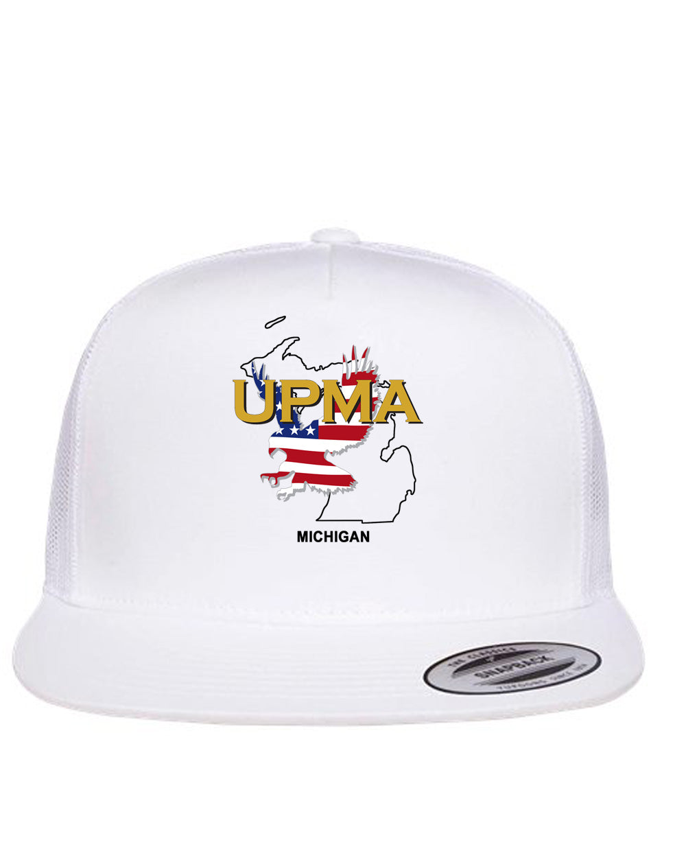 MICHIGAN Logo Embroidered Retro Trucker Cap