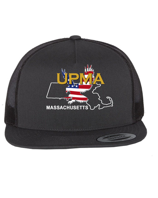 MASSACHUSETTS  Logo  Embroidered Retro Trucker Cap