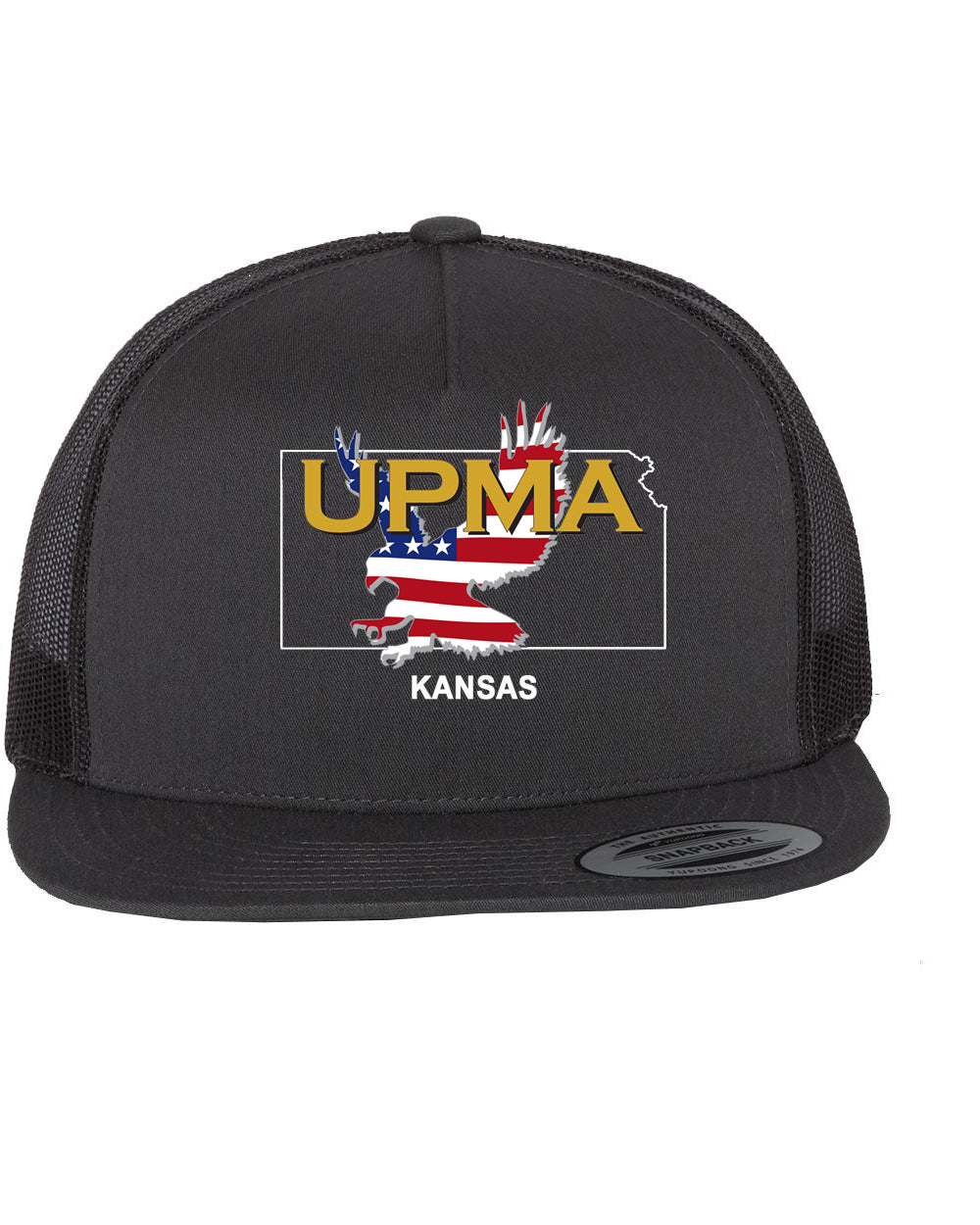 KANSAS Logo  Embroidered Retro Trucker Cap