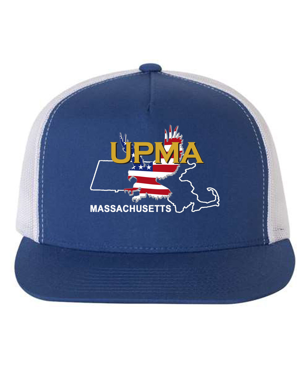 MASSACHUSETTS Logo Embroidered Retro Trucker Cap