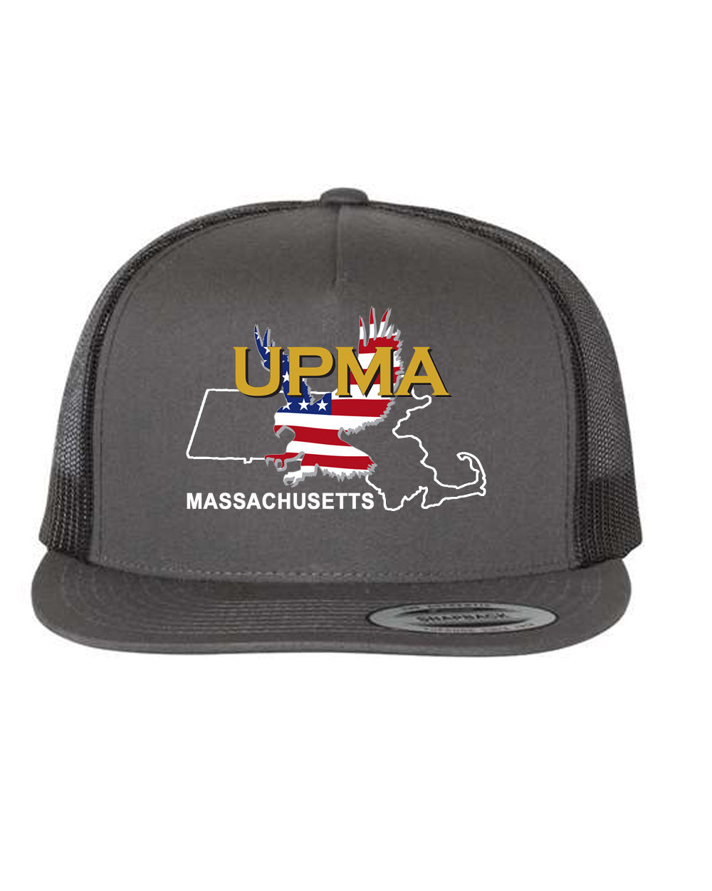 MASSACHUSETTS Logo Embroidered Retro Trucker Cap