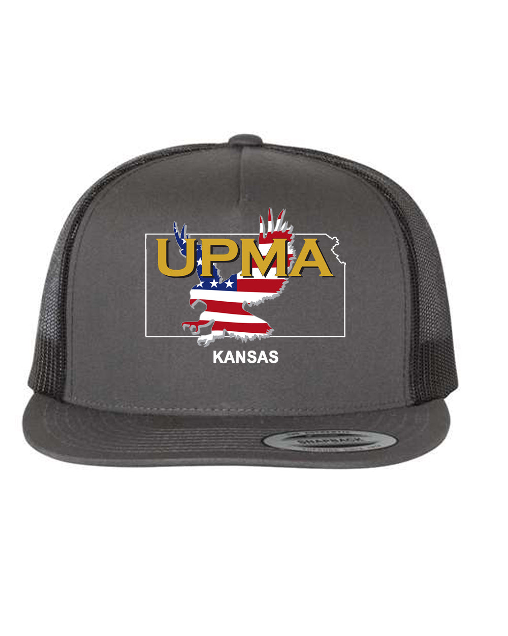 KANSAS Logo  Embroidered Retro Trucker Cap