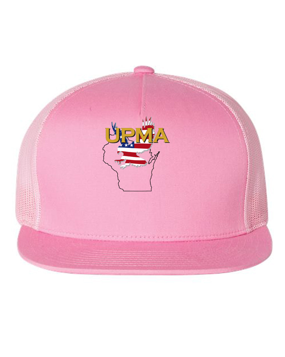 WISCONSIN Logo Embroidered Retro Trucker Cap