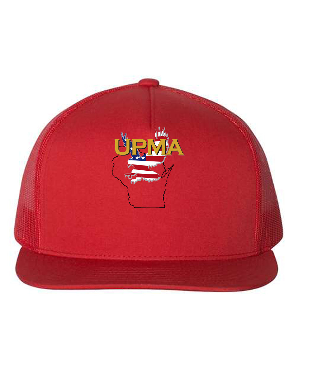 WISCONSIN Logo Embroidered Retro Trucker Cap