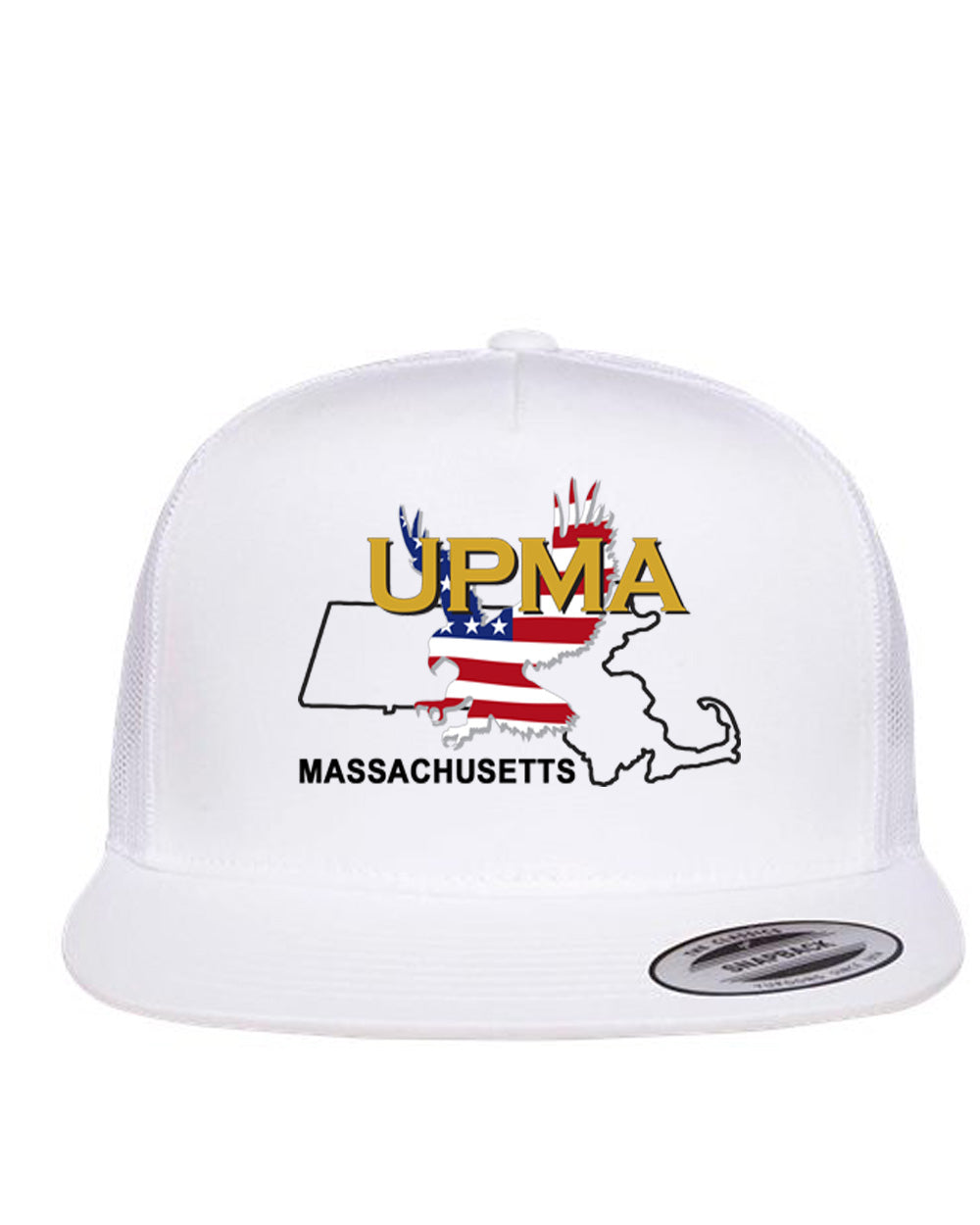 MASSACHUSETTS Logo Embroidered Retro Trucker Cap