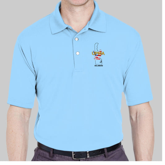 DELAWARE State Logo unisex Performance Polo Shirt Embroidered