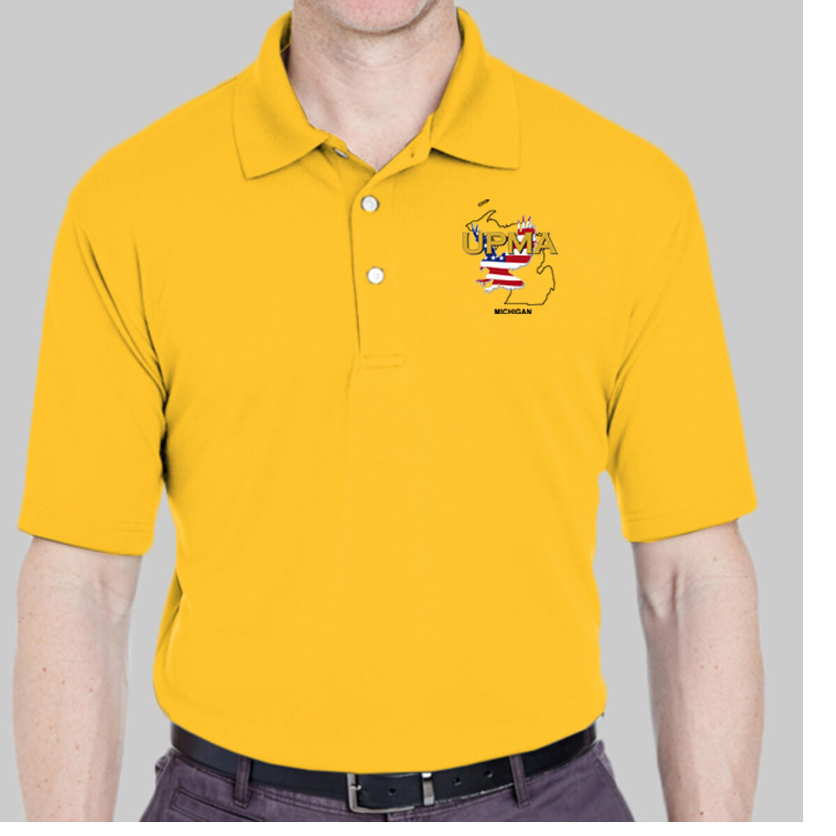 MICHIGAN State Logo unisex Performance Polo Shirt Embroidered