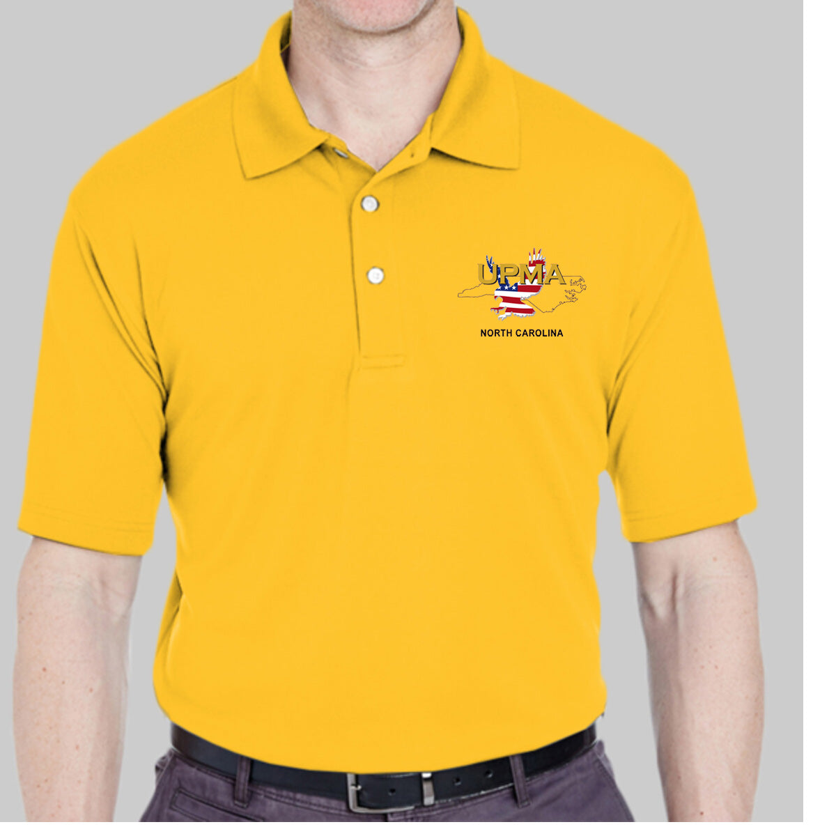 NORTH CAROLINA State Logo unisex Performance Polo Shirt Embroidered
