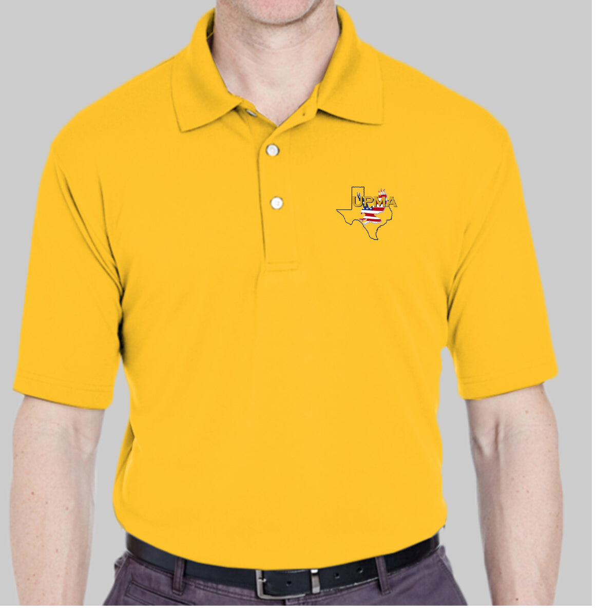 TEXAS Logo Unisex Performance Polo Shirt Embroidered
