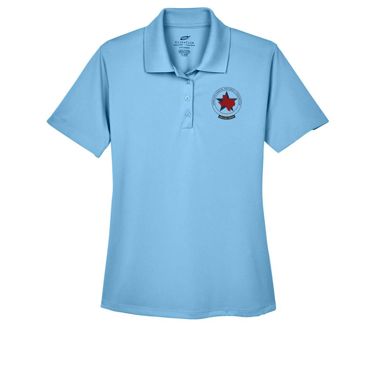 FIRST TIMERS 2025 DALLAS Logo unisex Performance Polo Shirt Embroidered LADIES CUT