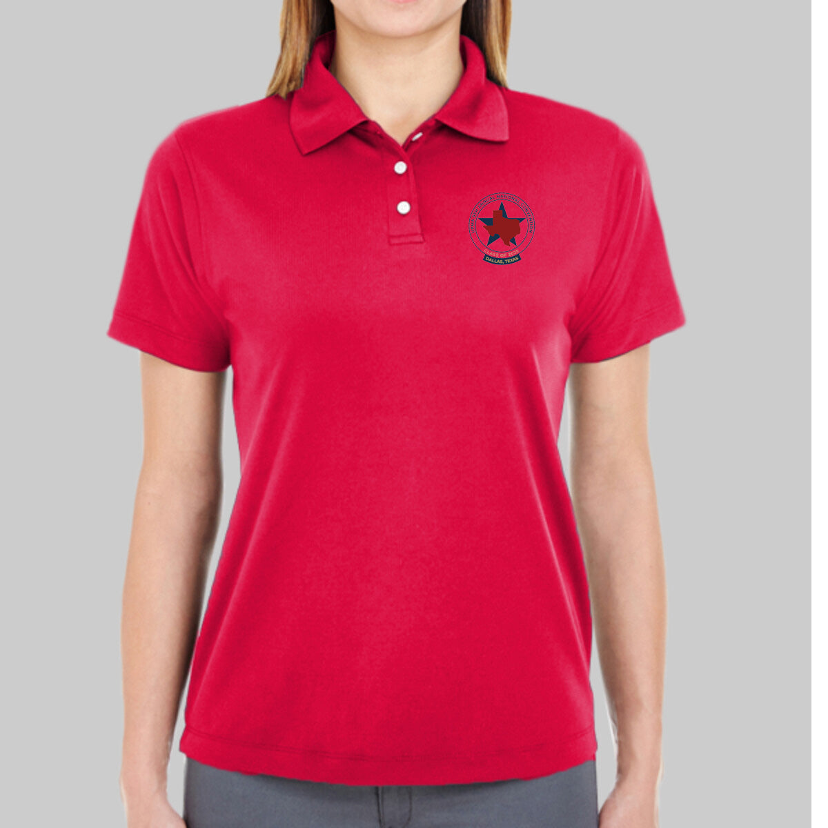 FIRST TIMERS 2025 DALLAS Logo unisex Performance Polo Shirt Embroidered LADIES CUT