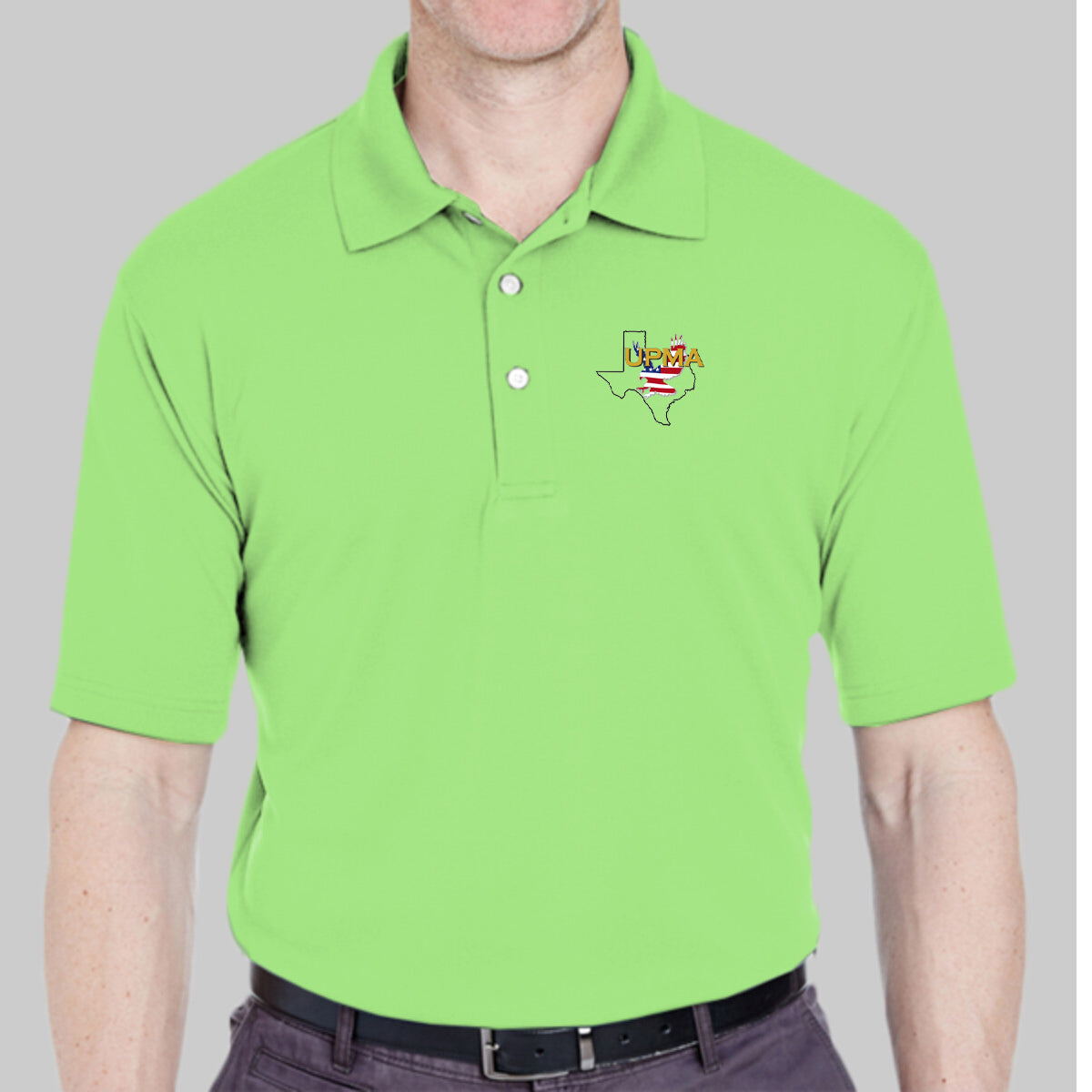TEXAS Logo Unisex Performance Polo Shirt Embroidered