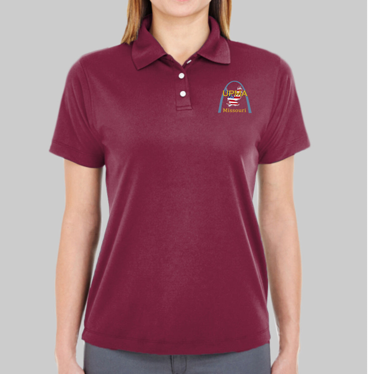 MISSOURI State Logo Women's Performance Polo Embroidered